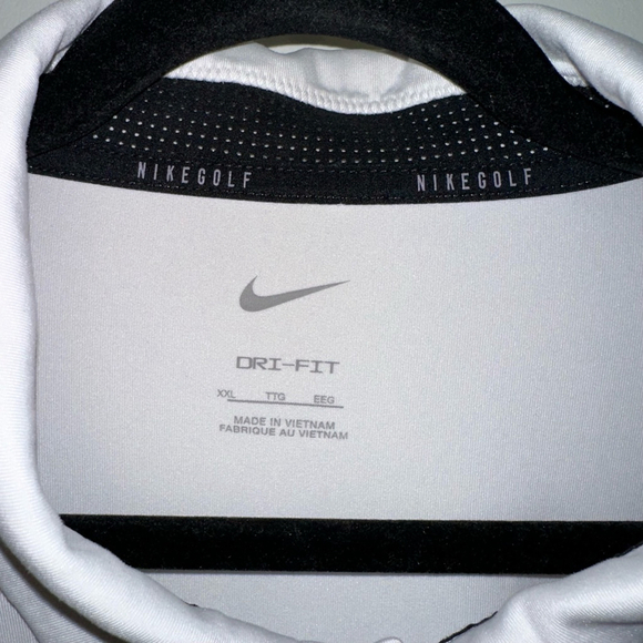 Men's Nike Golf Polo XXL White Gray Dri-FIT - Picture 2 of 8
